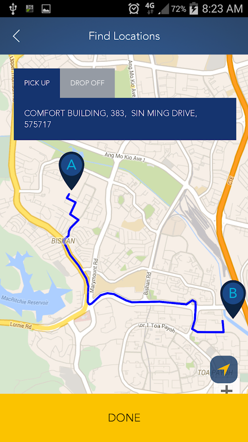    ComfortDelGro Taxi Booking App- screenshot  