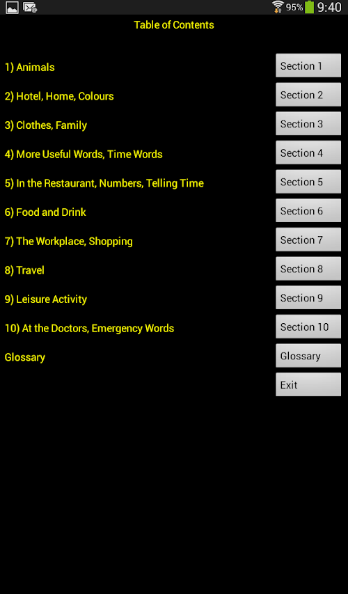 Android application Linkword Greek Beginners+ screenshort