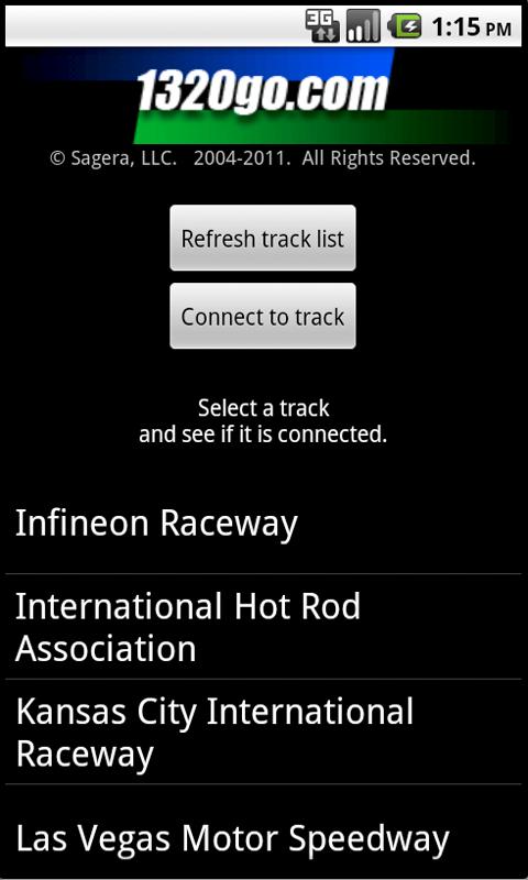 Android application 1320go Live Timing Online screenshort