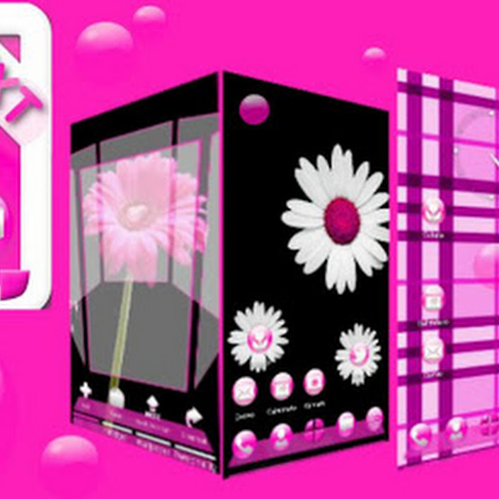 Pink Bubbles Next Launcher 3D APK 1.1
