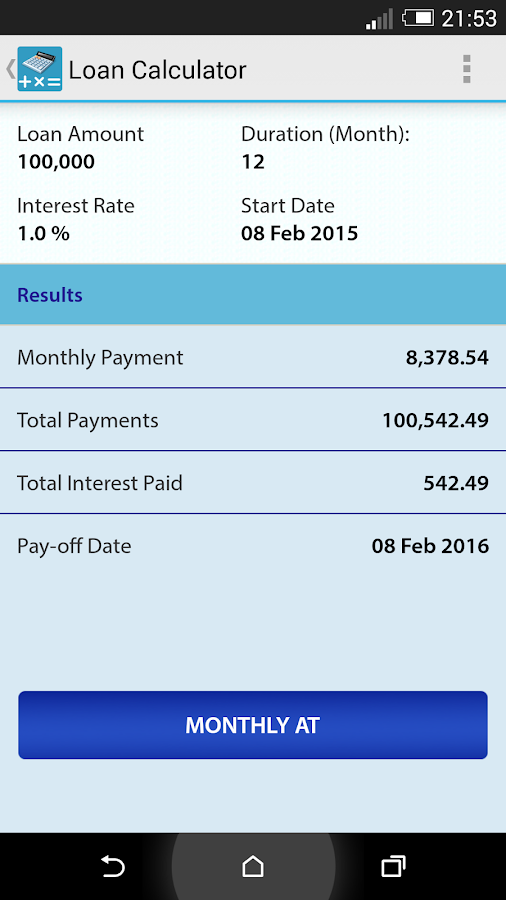 Loan Calculator Android Apps on Google Play