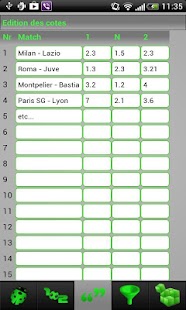 Football pools optimiser Screen 2