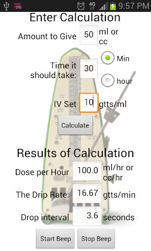 Nurseworks IV Drip Calculator