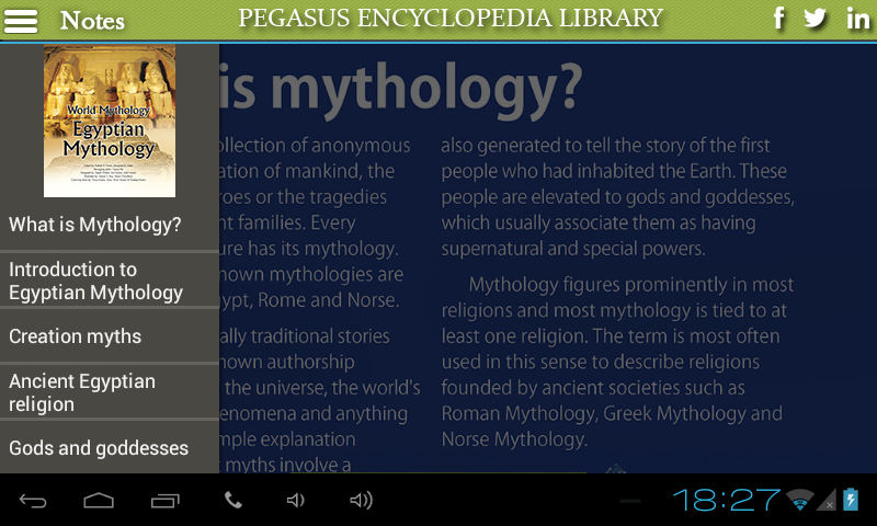 Egyptian Mythology Screen 1