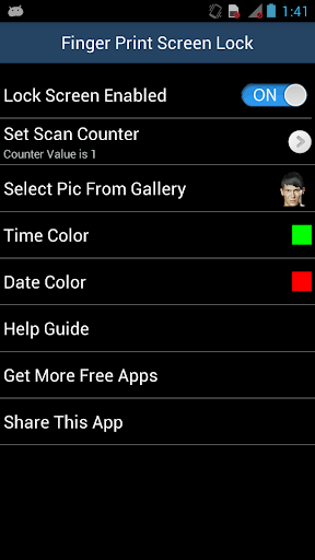 Finger Print screen Lock