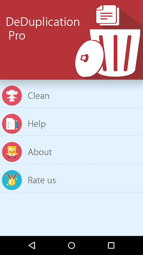 Android application DeDuplication Pro screenshort