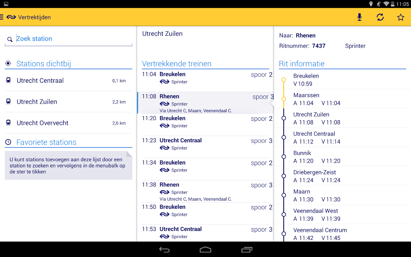 NS Reisplanner Xtra Androidapps op Google Play