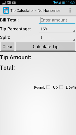 No Nonsense Tip Calculator