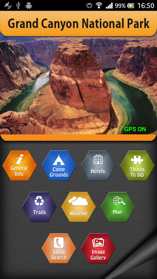 Android application Grand Canyon National Park screenshort
