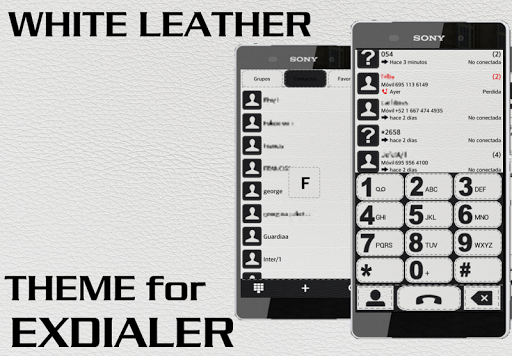 THEME LEATHER WHT FOR EXDIALER