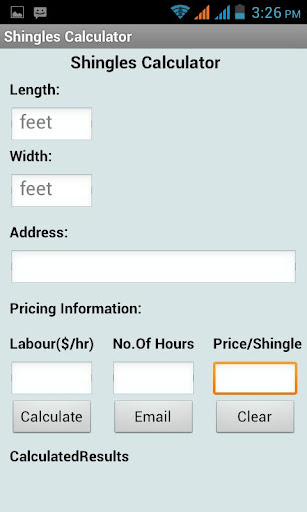 Shingles Calculator