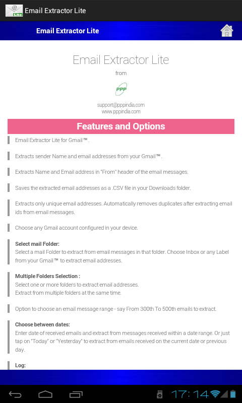   Email Extractor Lite – Capture d'écran 