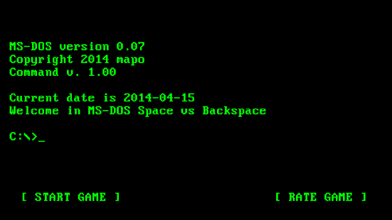 Free Download MS-DOS Space vs Backspace APK for Android