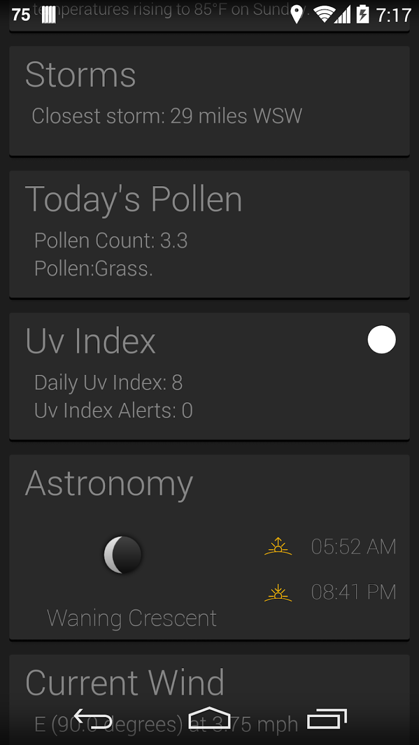 atmosHere Weather Screen 2