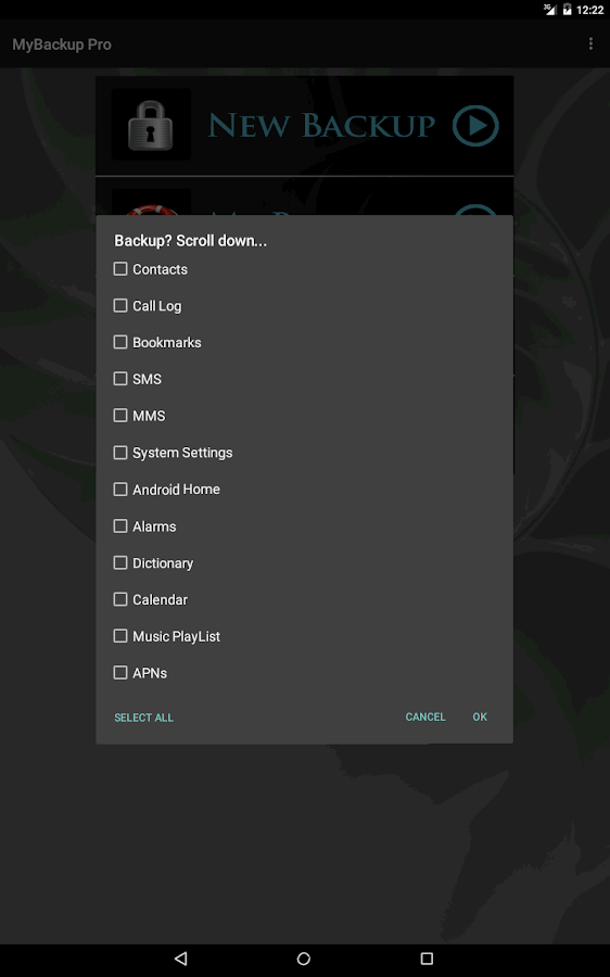   My Backup Pro: captura de tela 