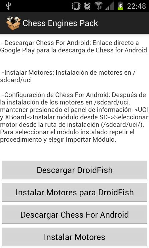 Android application Chess Engines Pack screenshort