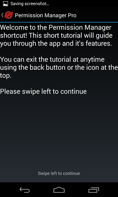 Android application Permission Manager Pro screenshort