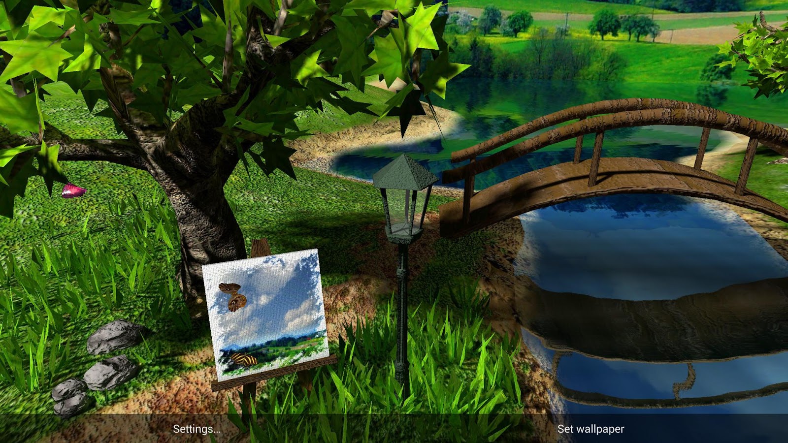 Parallax Nature Summer Day XL 3D Gyro Wallpaper Apl Android Di