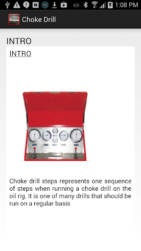 Choke Drill Steps