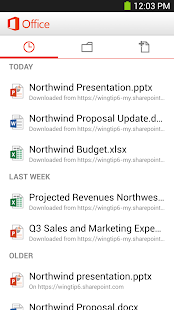 Microsoft Office Mobile Screenshot