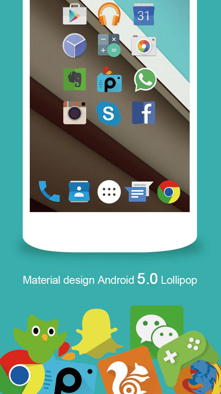 KK Lollipop Theme&amp;Icon Pack,HD Screen 2