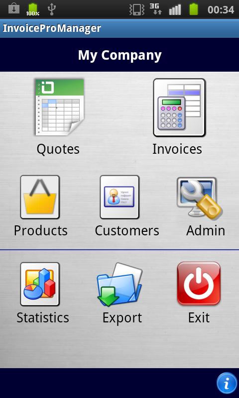 Android application Quotes and Invoices Manager screenshort