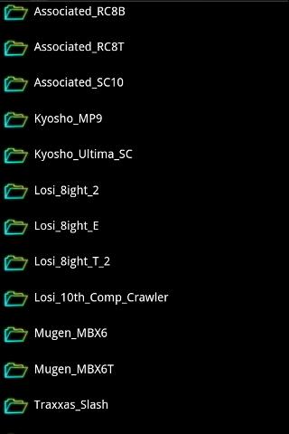 RC Setups Screen 2