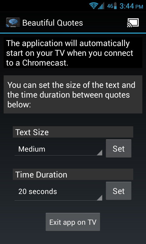 Beautiful Quotes on Chromecast Screen 2