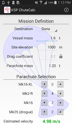 KSP ChuteCalc