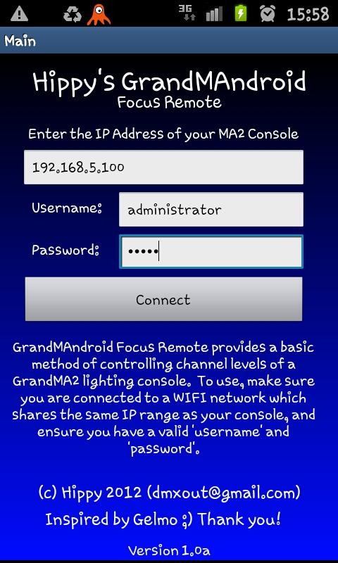 GrandMAndroid Remote Screen 3