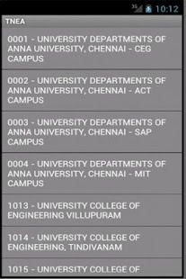 TNEA Android application Screenshots 2