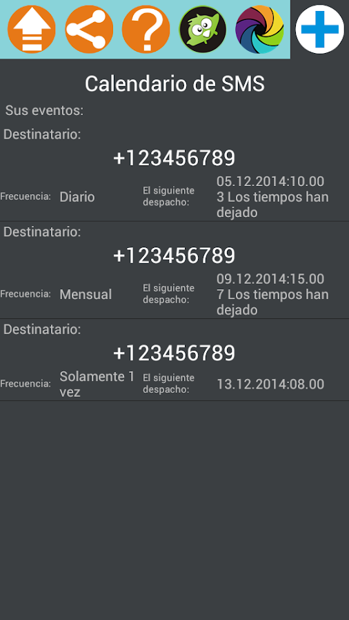    SMS Scheduler- screenshot  