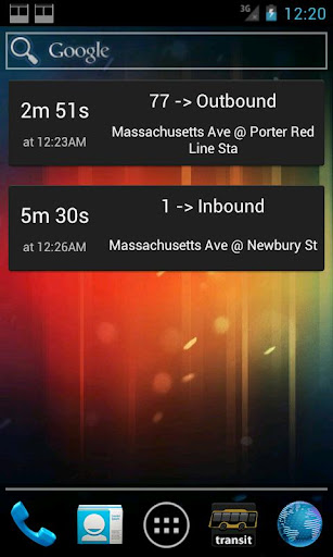 Transit Widget