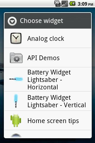 Android application Battery Widget Lightsaber Full screenshort