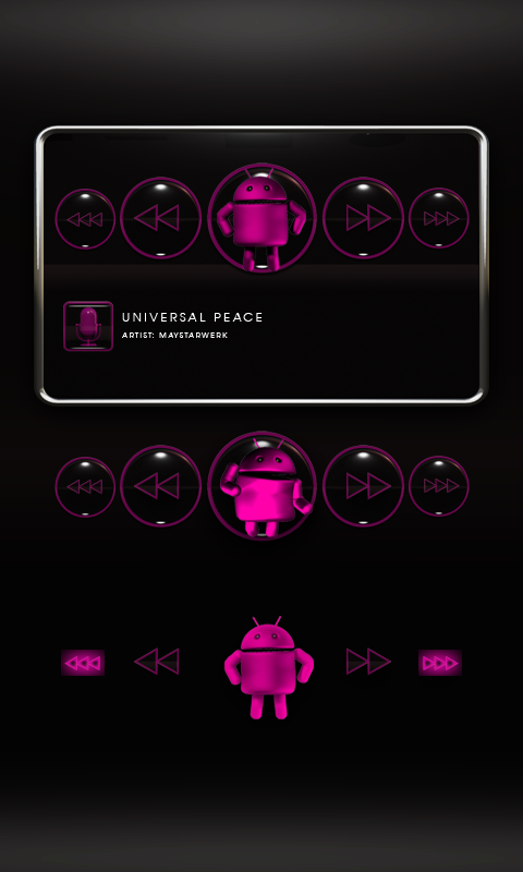 Poweramp Widget Pink Droid 5 Screen 2