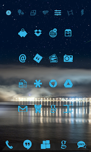 Free ICS Blue Icons APK