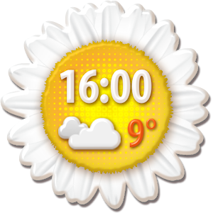 Spring Weather Clock Widget