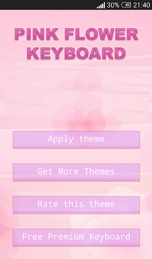 Pink Flower GO Keyboard Theme