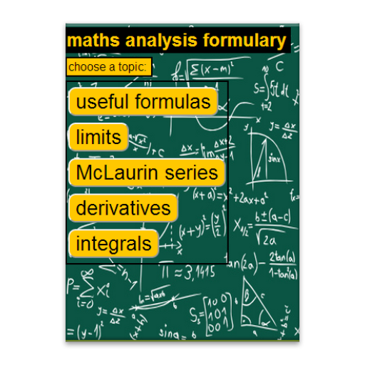 MATH ANALYSIS FORMULARY