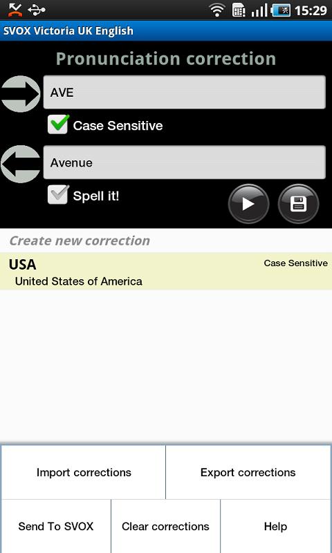 SVOX US English Michael Voice Screen 3