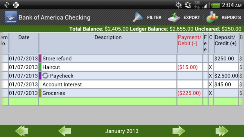 Checkbook Pro Screen 3