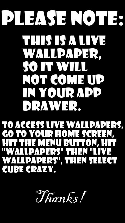 Crazy Cubes 3D! Live Wallpaper - Android Apps on Google Play