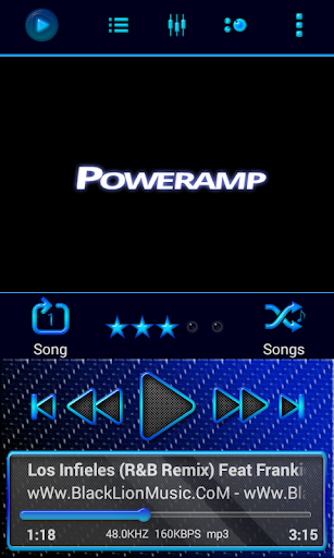 免費下載個人化APP|Poweramp Skin Blue Neon app開箱文|APP開箱王