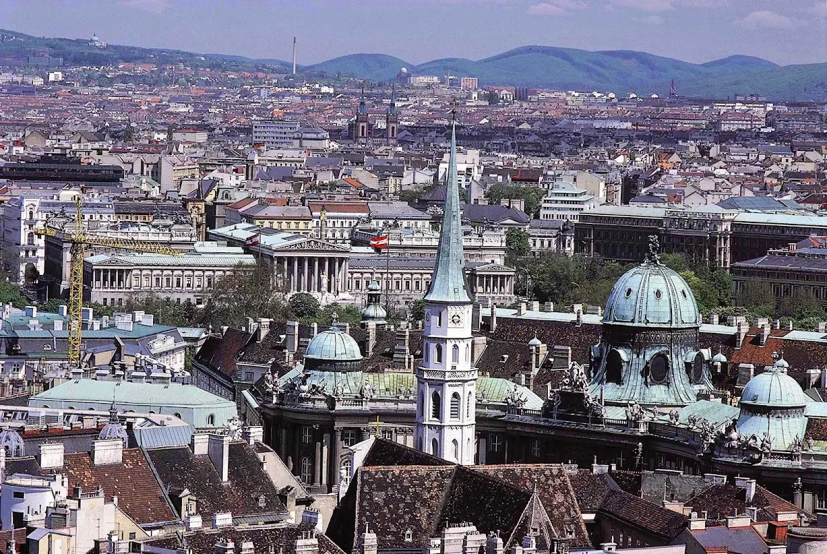 st-stephans-cathedral - View from St. Stephen’s Cathedral of Western Vienna, Austria.