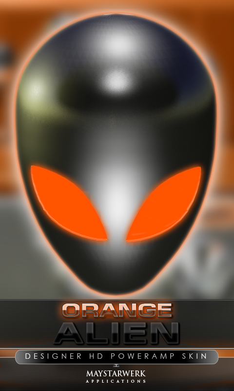 poweramp skin alien orange Screen 1