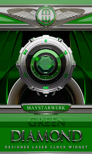 Lastest Clock Widget Green Diamond APK
