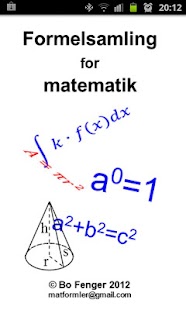 Formelsamling for matematik.