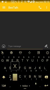 Free Keyboard Theme Flat Black Gold APK for PC