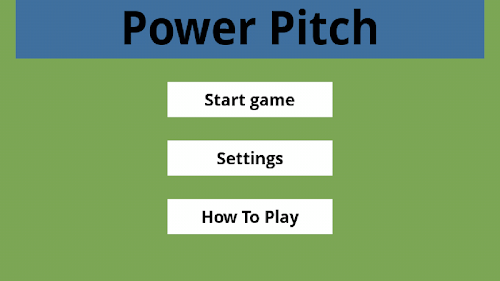 Android application Power Pitch screenshort