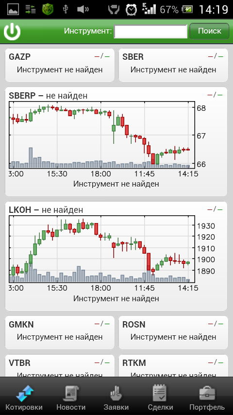 Сбербанк Мобильный Трейдинг Screen 2